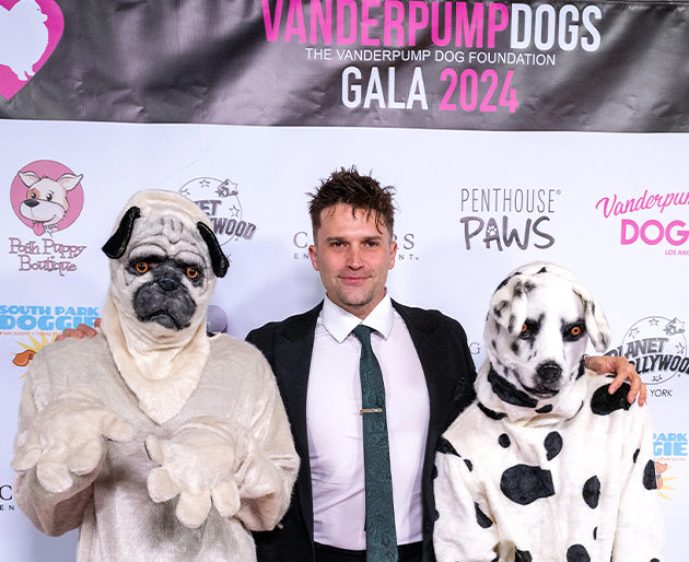 A man posing at the Vanderpump dog Foundation's 6th annual Gala.