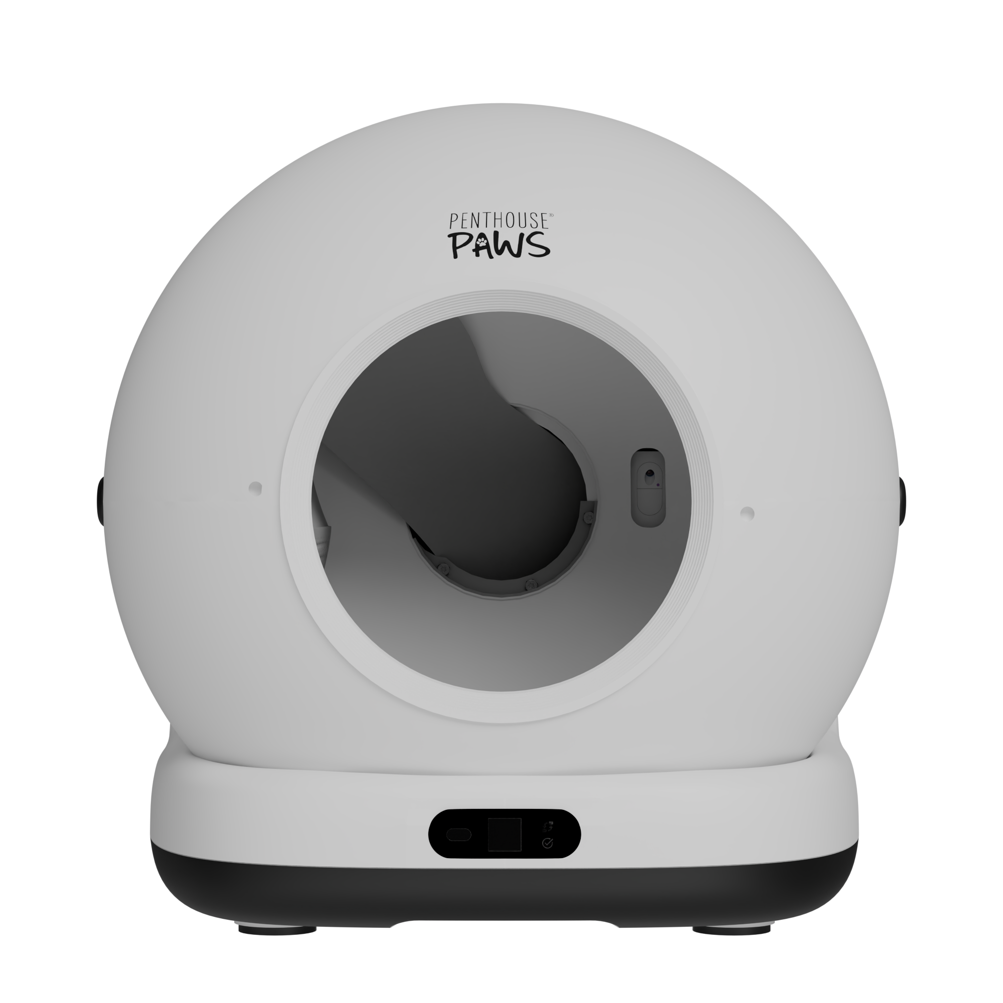 Front view of the Litter IQ smart self-cleaning litter box.