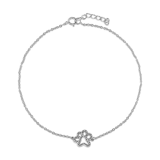 Paw Silver Chain Anklet