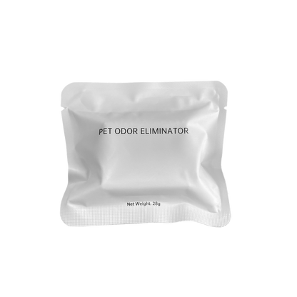 Individually sealed Litter IQ deodorizing tablet for freshness.