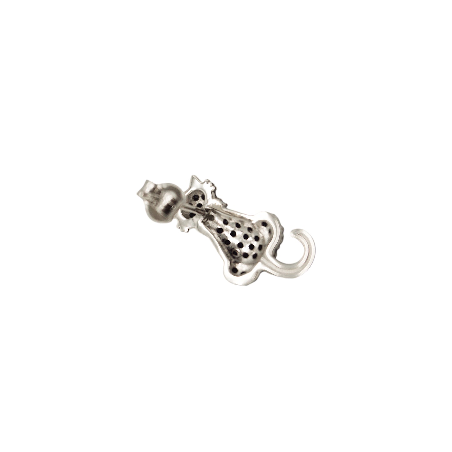 Black Cat Stud Earrings